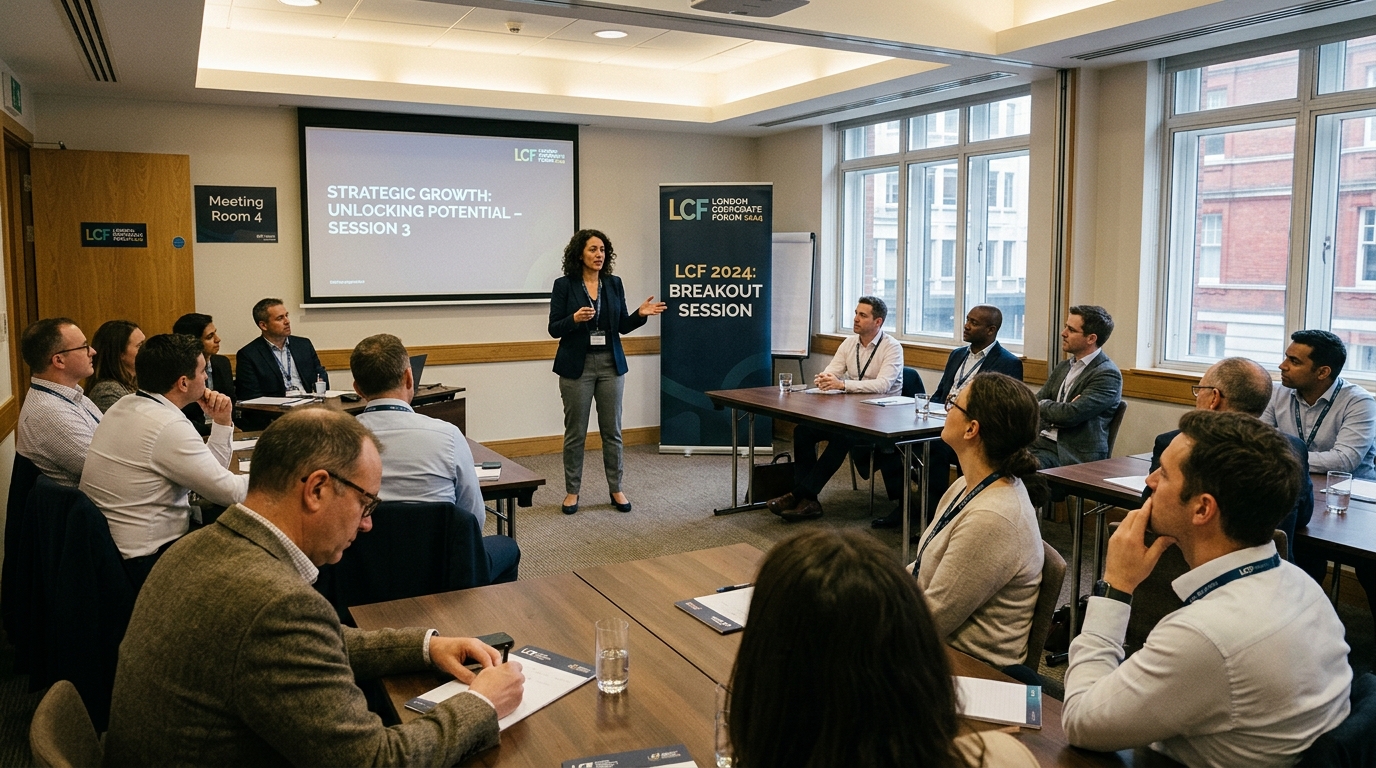 London conference breakout session with small panel or workshop format for multi room conference photography planning guide
