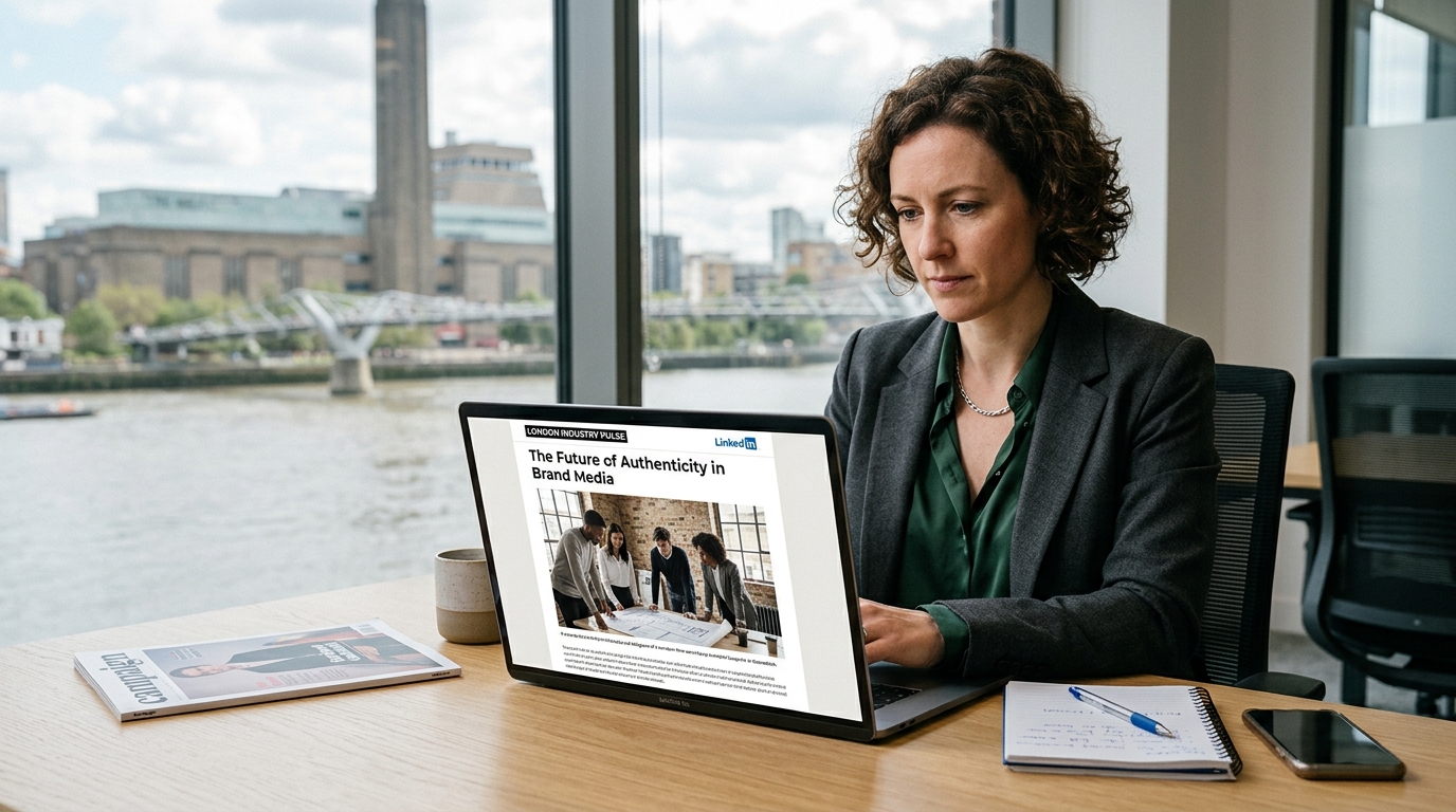 London brand editorial photography used in LinkedIn article and thought leadership media for brand storytelling photography guide