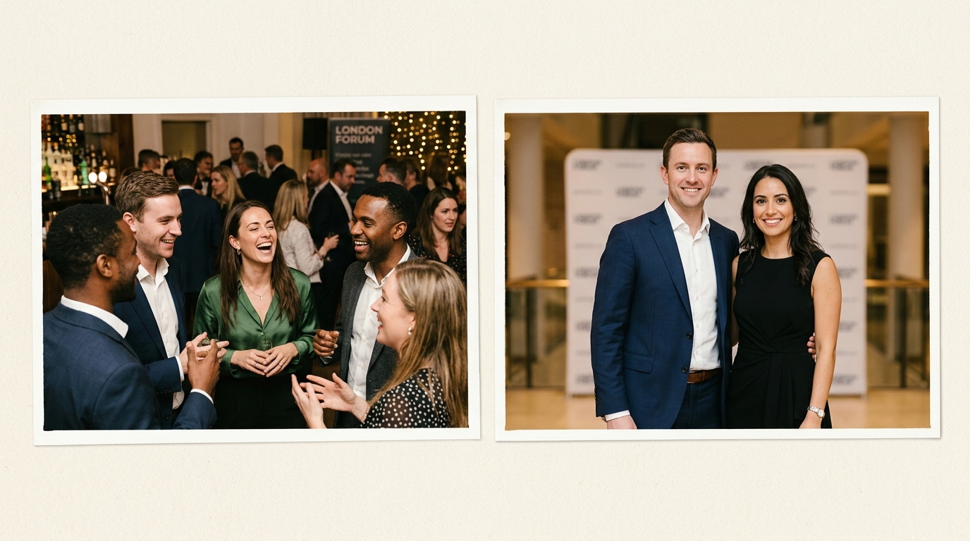 London celebration showing candid moment and posed portrait from same event for natural event photography dual approach guide