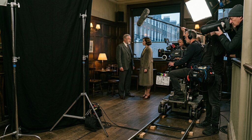 London film production set with unit stills photographer working discreetly for what does a unit stills photographer do guide