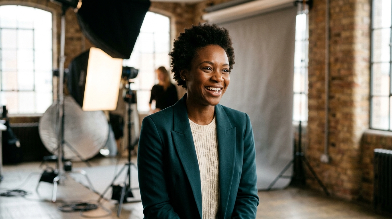 London professional in natural relaxed headshot session for preparing for headshot photography guide
